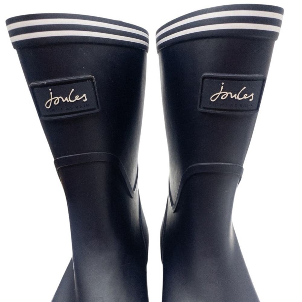 Joules Womens Rain Boot Welly Size 7 Navy Blue White Waterproof NWT - Picture 4 of 7